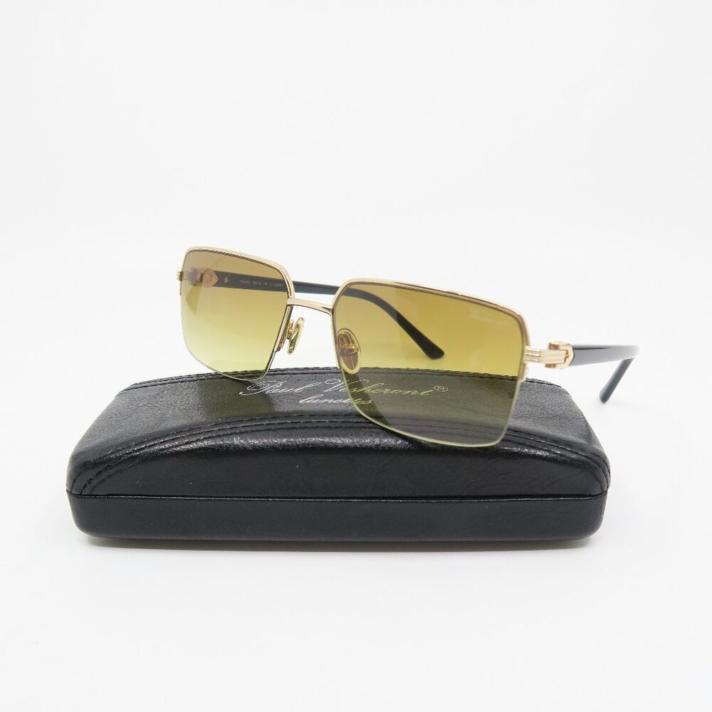Paul Vosheront PV 636S C1 23K Gold Plated Gold and Black Unisex New Sunglasses.